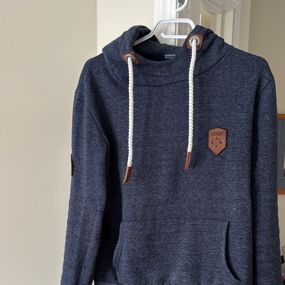 Paraffin Platinum Hoodies Collection Heathered Blue Hoodie Rope Drawstrings